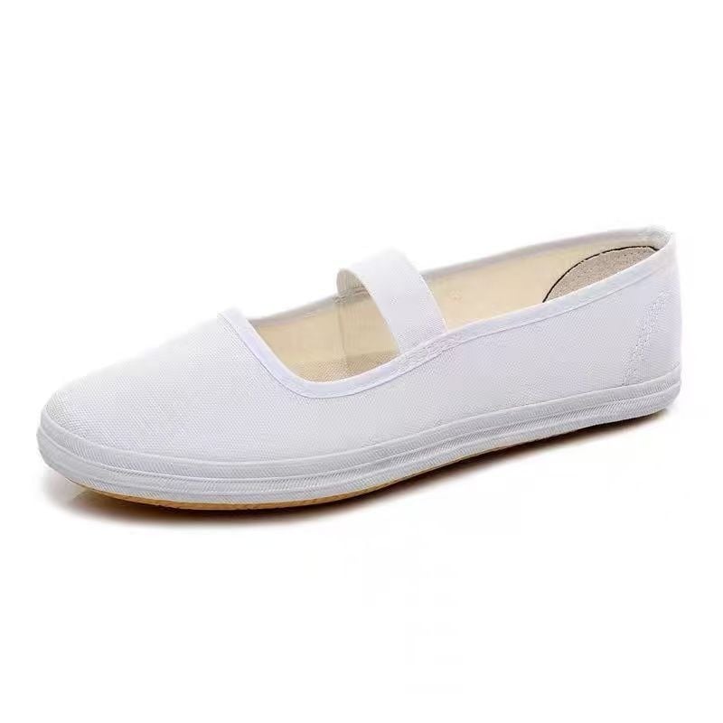 Dječje platnene tenisice za ples i gimnastiku, unisex, bijele, prozračne, za vrtić i osnovnu školu