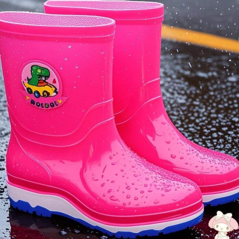 Dječje kišne čizme s dinosaurskim motivom, podstavljene flisom, protuklizne, mekana guma, unisex