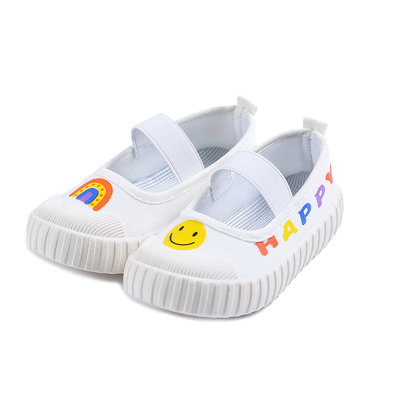 Dječje platnene slip-on tenisice za dječake i djevojčice, unutarnje vrtićne cipele, s motifom crtanog filma, protuklizna potplat
