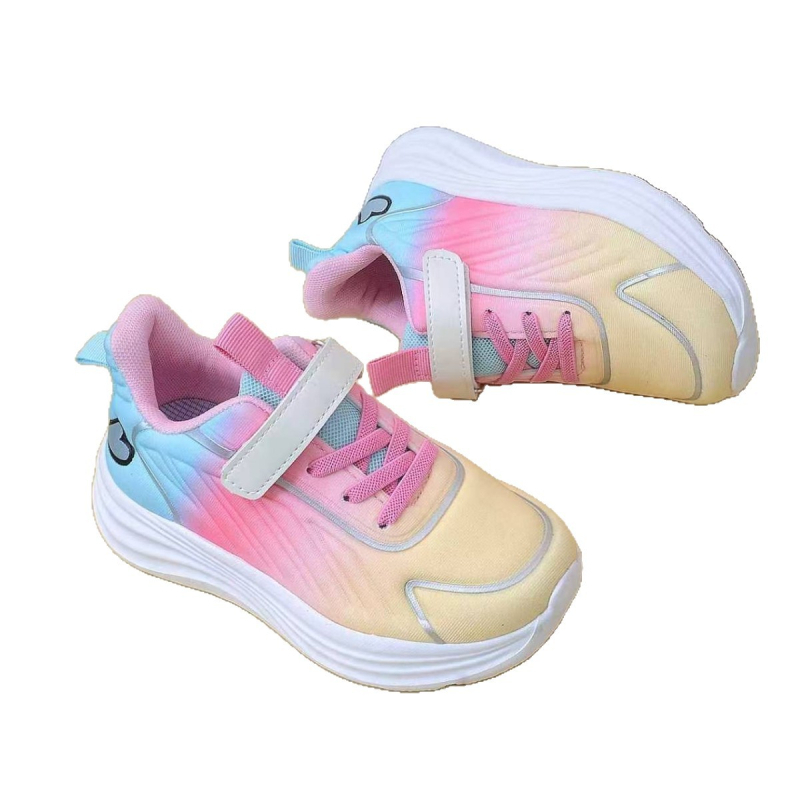 Lagane dječje tenisice s jedinstvenim jednobojnim dizajnom, slip-on s Velcro kopčom, pogodne za trčanje i školu, stil dad shoes