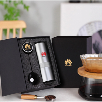 Kézi kávédaráló, hétcsillagos manuális őrlő, pour-over kávés készlet ajándékdobozzal, testreszabható