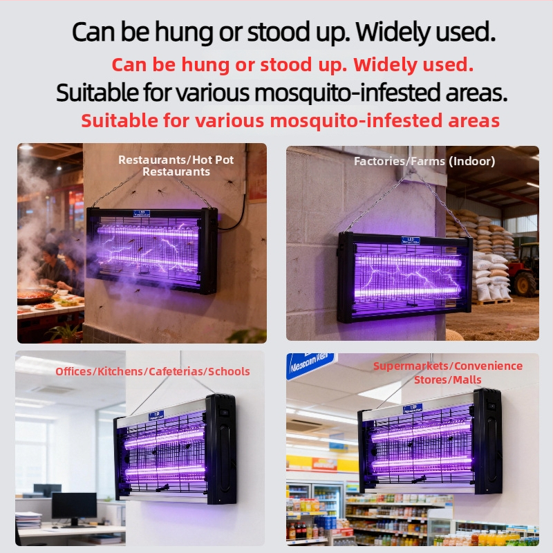 Vnútorná LED lampa na hubenie komárov s fialovým svetlom, biomimická automatická pasca