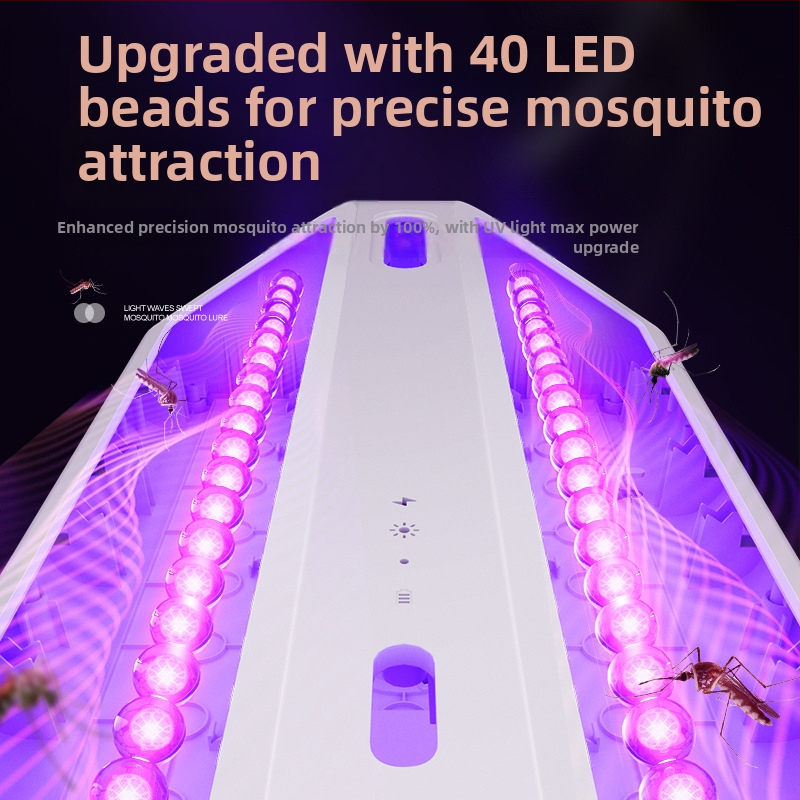 2025 Elektrická lampa na zabíjanie komárov – vnútorné použitie, nabíjateľná pre dom a hotel