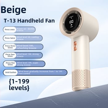 22025 Nový Vysokorýchlostný Prenosný Ručný Ventilátor USB s Digitálnym Displejom