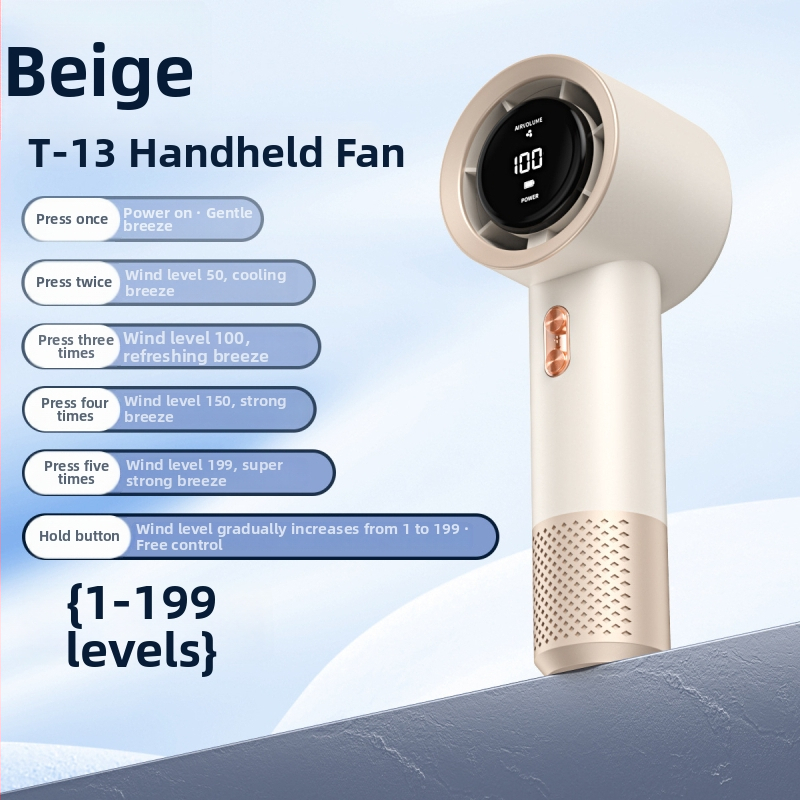 22025 Nový Vysokorýchlostný Prenosný Ručný Ventilátor USB s Digitálnym Displejom