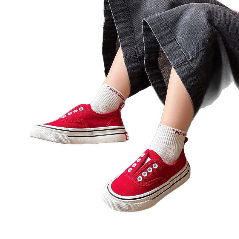 Dječje platnene tenisice bez vezica, slip-on, niski kroj, proljeće–jesen 2026, korejski stil, unisex