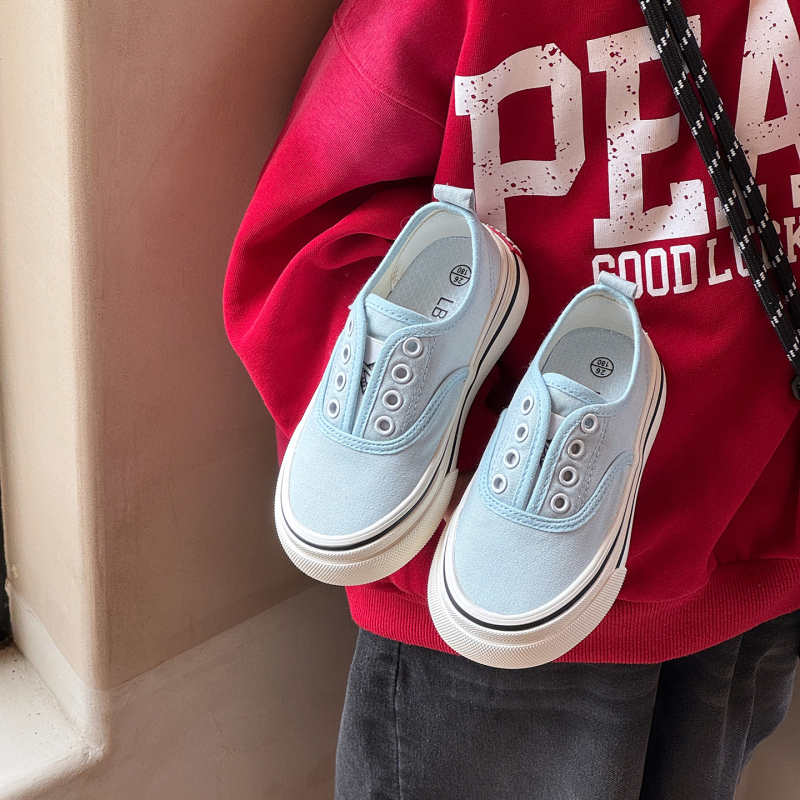 Dječje platnene tenisice bez vezica, slip-on, niski kroj, proljeće–jesen 2026, korejski stil, unisex