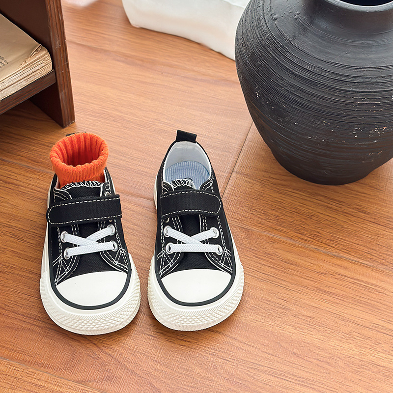 Dječje Mango-Toe canvas tenisice, niska potpetica, Velcro kopčanje, za dječake i djevojčice, proljeće-jesen bijele tenisice