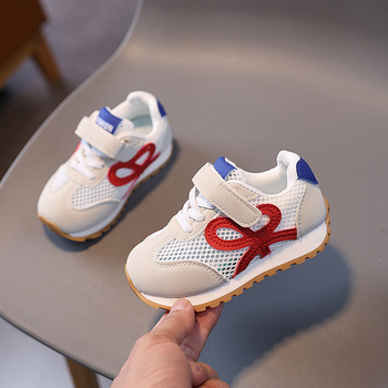Unisex dječje tenisice s mrežastim gornjim dijelom, ljeto 2026, bijele, niski dizajn, kopčanje na Velcro, prozračne