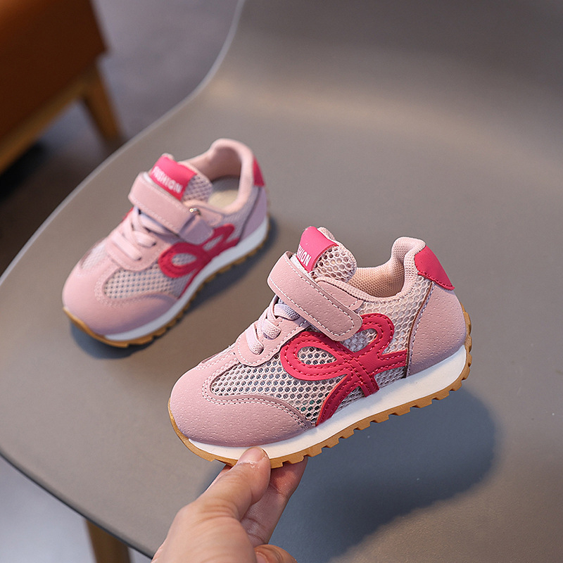 Unisex dječje tenisice s mrežastim gornjim dijelom, ljeto 2026, bijele, niski dizajn, kopčanje na Velcro, prozračne