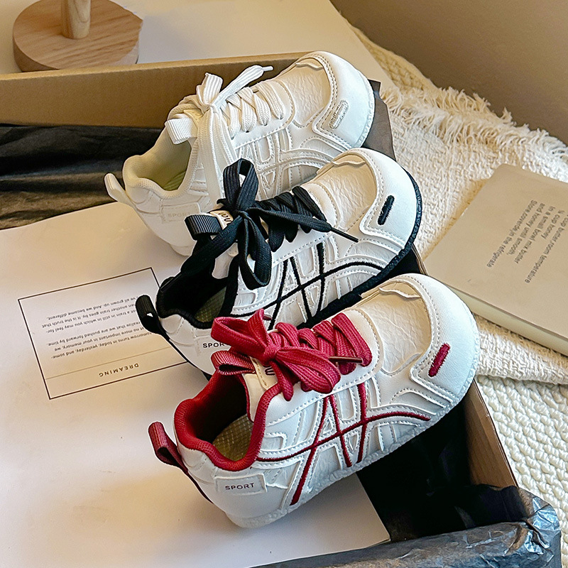 2026 Proljeće Dječje Bijele Casual Tenisice, Lagane Unisex s Velcro Kopčom i Gumom