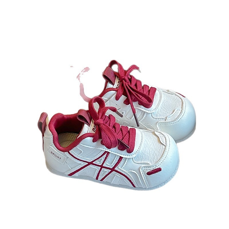 2026 Proljeće Dječje Bijele Casual Tenisice, Lagane Unisex s Velcro Kopčom i Gumom