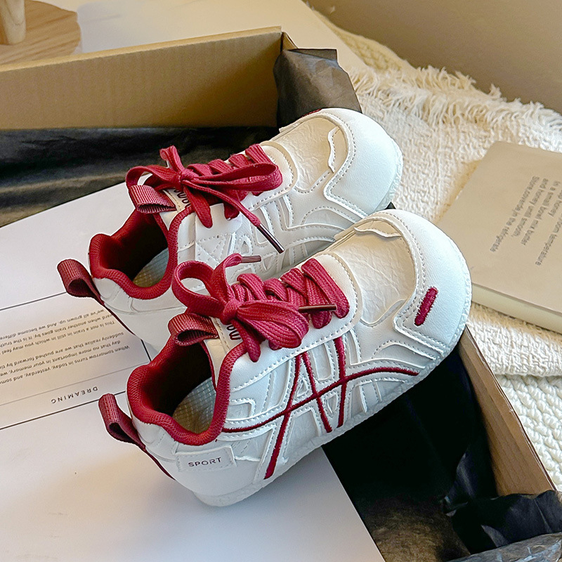 2026 Proljeće Dječje Bijele Casual Tenisice, Lagane Unisex s Velcro Kopčom i Gumom