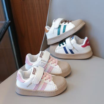 Dječje tenisice, unisex, bijele, mekana potplata, protuklizne, gumeni vrh prsta, zatvaranje Velcro