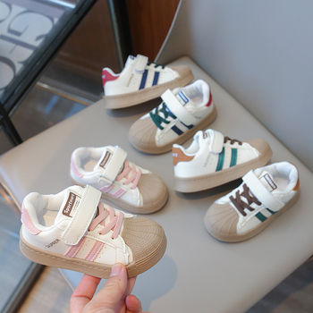 Dječje tenisice, unisex, bijele, mekana potplata, protuklizne, gumeni vrh prsta, zatvaranje Velcro