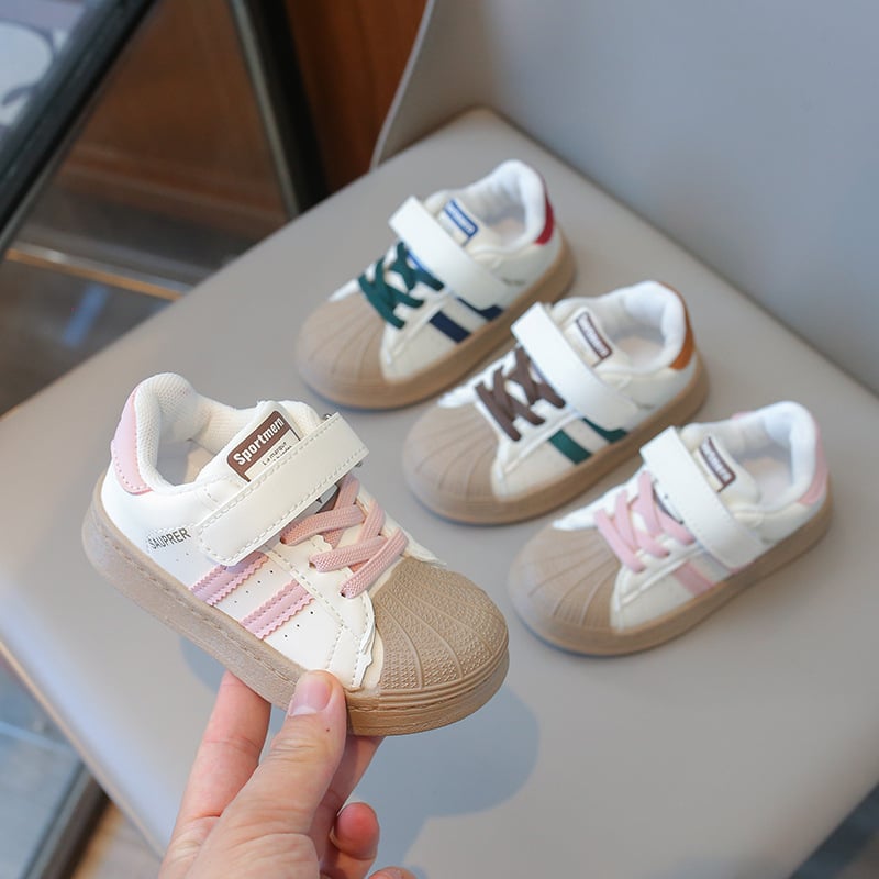 Dječje tenisice, unisex, bijele, mekana potplata, protuklizne, gumeni vrh prsta, zatvaranje Velcro