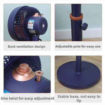 Xianke 8005 körkeringő ventilátor, álló ventilátor otthonra és kollégiumba, nagy légáram, csendes elektromos ventilátor