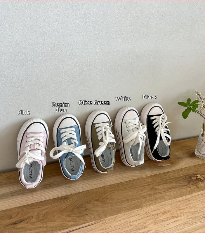 Unisex detské plátené tenisky, jeseň 2023, pohodlné voľnočasové topánky s Velcro pásikom