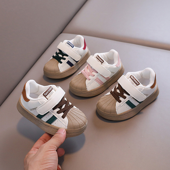 Dječje tenisice shell-toe s Velcro remenom, jesenske casual tenisice za dječake i djevojčice, mekana potplata, uzrast 1–6 godina