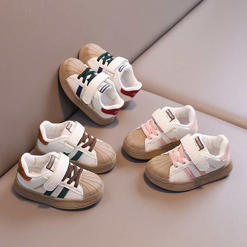 Dječje tenisice shell-toe s Velcro remenom, jesenske casual tenisice za dječake i djevojčice, mekana potplata, uzrast 1–6 godina