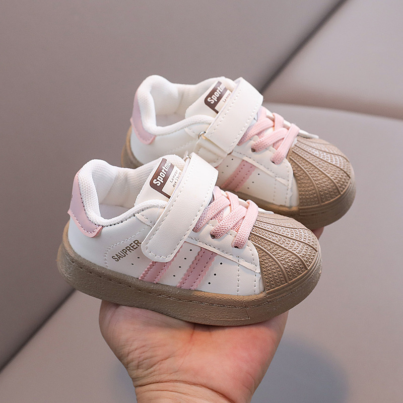 Dječje tenisice shell-toe s Velcro remenom, jesenske casual tenisice za dječake i djevojčice, mekana potplata, uzrast 1–6 godina