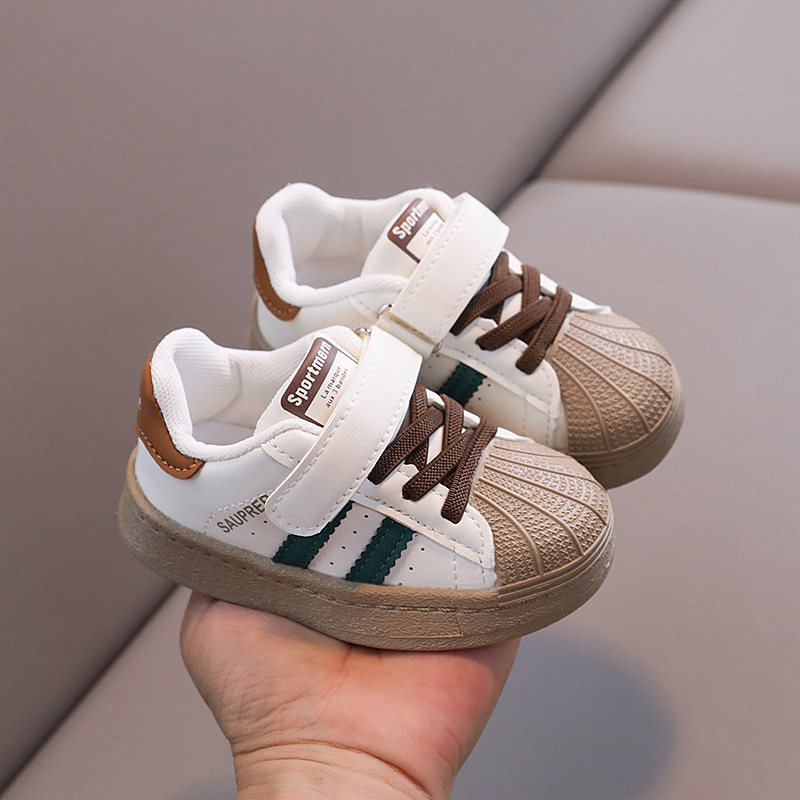 Dječje tenisice shell-toe s Velcro remenom, jesenske casual tenisice za dječake i djevojčice, mekana potplata, uzrast 1–6 godina