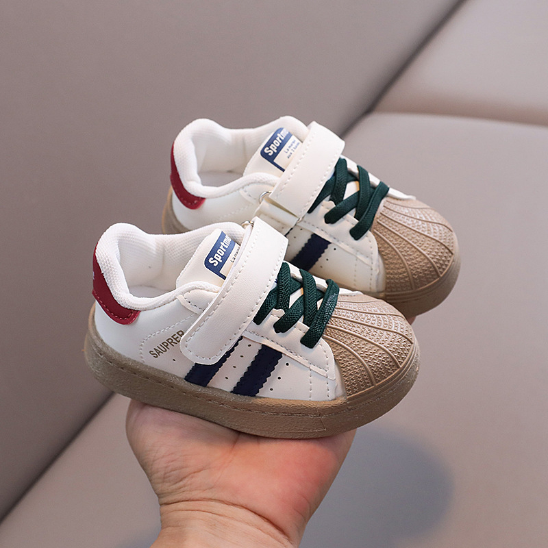 Dječje tenisice shell-toe s Velcro remenom, jesenske casual tenisice za dječake i djevojčice, mekana potplata, uzrast 1–6 godina