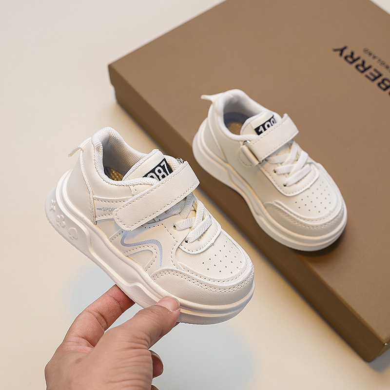 Dječje bijele tenisice za proleće, unisex, s Velcro zatvaračem, za djecu 1–6 godina