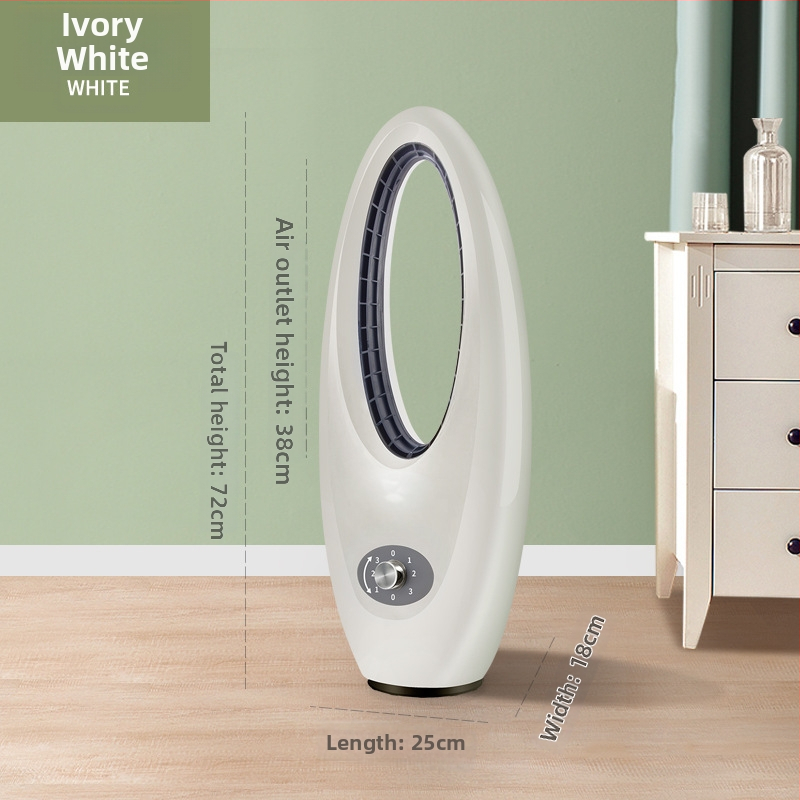 Diaľkovo ovlávaný domáci stojanový vežový ventilátor bez lopatiek, určený na cirkuláciu vzduchu