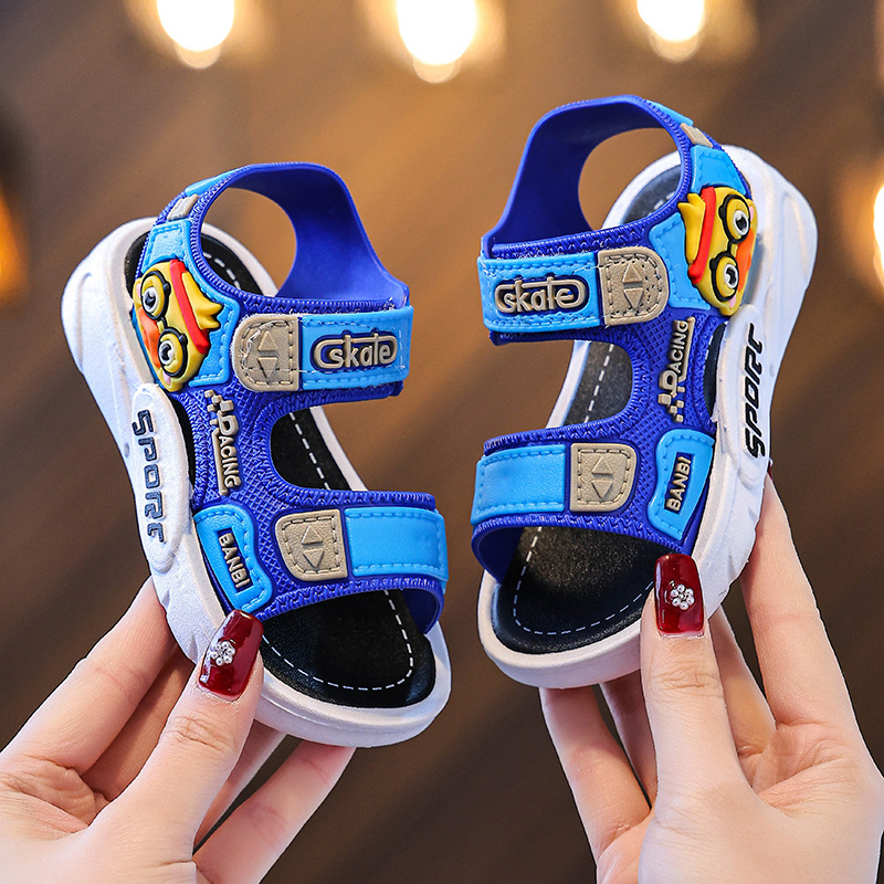 Dječje ljetne sandale, korejskog stila, slatka karikatura dizajn, Velcro kopča