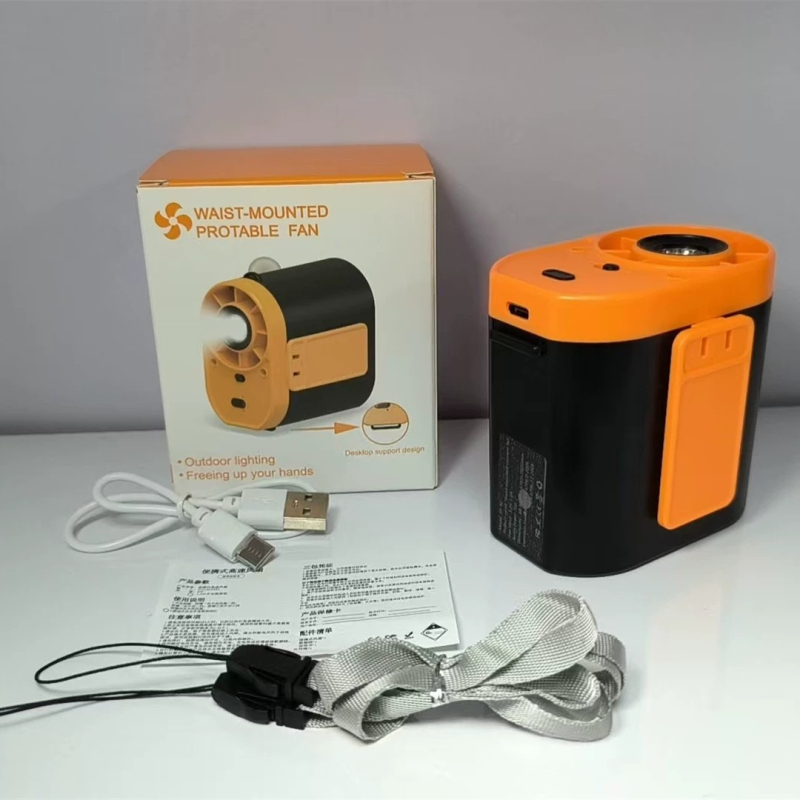 Нов модел безлопатков вентилатор за носене на врата с USB, вградена батерия, 3 скорости и дисплей за заряда