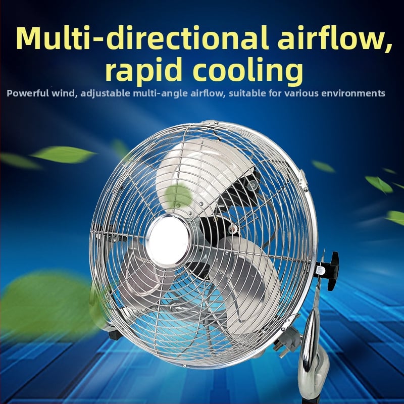 Priemyselný ventilátor na podlahu aj stolný, 180W, 3 rýchlosti, vertikálna oscilácia hore-dole, 220V
