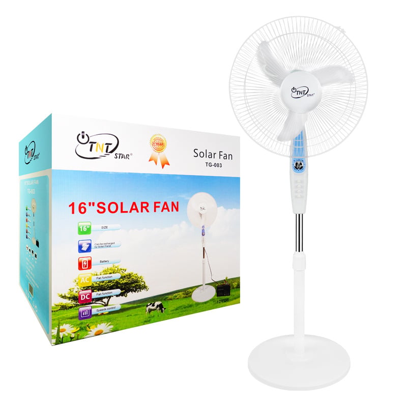 16-inčni solarni ventilator za kućnu i vanjsku upotrebu, visoka snaga