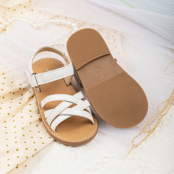 Dječje sandale s otvorenim prstom, Velcro remenima, PU gornji dio, gumena podloga, ljetni stil, korejski stil
