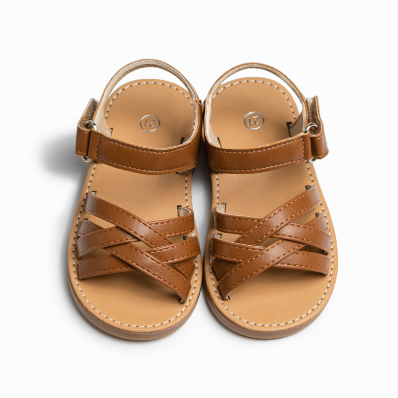 Dječje sandale s otvorenim prstom, Velcro remenima, PU gornji dio, gumena podloga, ljetni stil, korejski stil