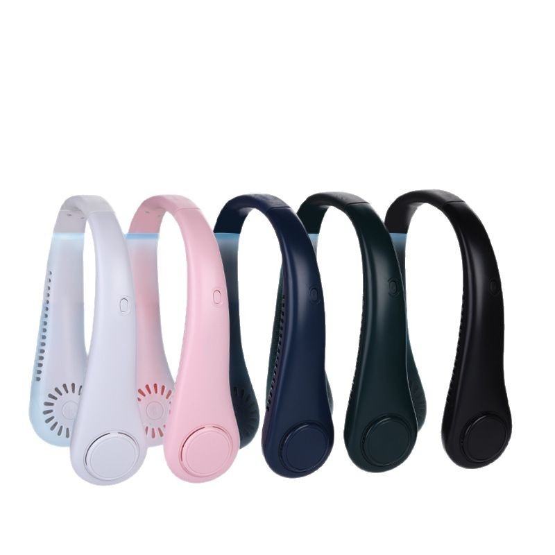 USB punjivi ventilator za vrat, kompaktni mini bezlopatni ventilator s digitalnim zaslonom