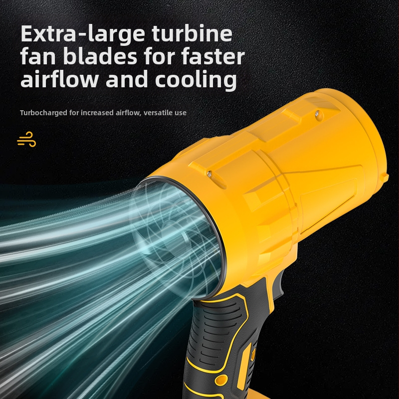 Vysoko výkonný nabíjateľný lítiový fúkací ventilátor pre vonkajšie čistenie prachu, umývanie auta a fúkanie vody, ručný bezkartáčový turbínový ventilátor