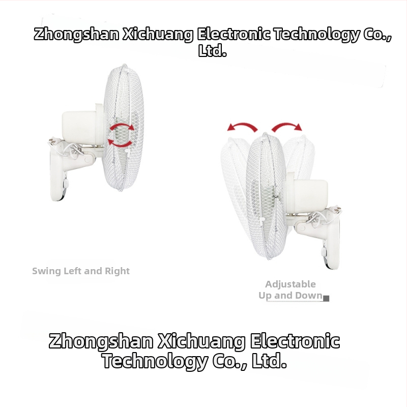 16-palcový nástenný ventilátor, 50W, 12V, prirodzený vietor, mechanický režim, bez diaľkového ovládania, bez časovača