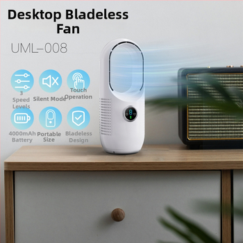 Bezlopatový stolný ventilátor USB pre domáce použitie – tichý, inteligentný obeh vzduchu