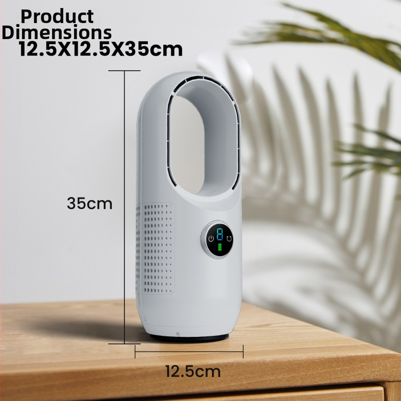 Bezlopatový stolný ventilátor USB pre domáce použitie – tichý, inteligentný obeh vzduchu
