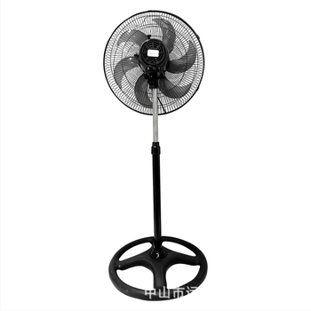 18-palcový stojanový ventilátor s 3 lopatkami, vysoký výkon, základňa s dvanástimi otvormi