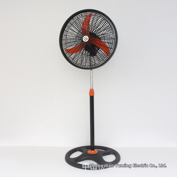 18-palcový stojanový ventilátor s 3 lopatkami, vysoký výkon, základňa s dvanástimi otvormi