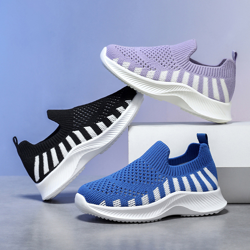 Dječje tenisice od pletenog materijala, prozračne, mekana EVA potplata, udobne, unisex casual tenisice za učenike osnovne škole, slip-on