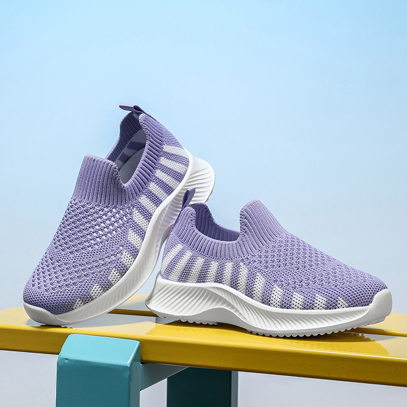 Dječje tenisice od pletenog materijala, prozračne, mekana EVA potplata, udobne, unisex casual tenisice za učenike osnovne škole, slip-on