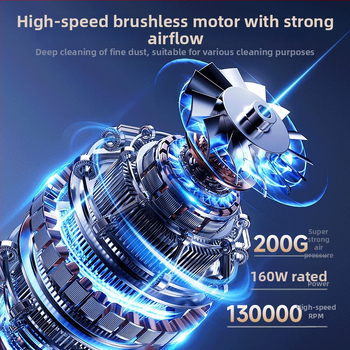 USB nabíjateľný ručný fúkač prachu s výkonným turboventilátorom pre auto a domáce použitie, vonku