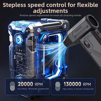 USB nabíjateľný ručný fúkač prachu s výkonným turboventilátorom pre auto a domáce použitie, vonku