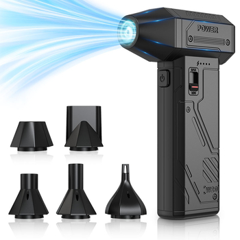 USB-töltőre tölthető kézi porfúvó, autóba és otthonra egyaránt használható, kültéri nagy teljesítményű turbó ventilátor