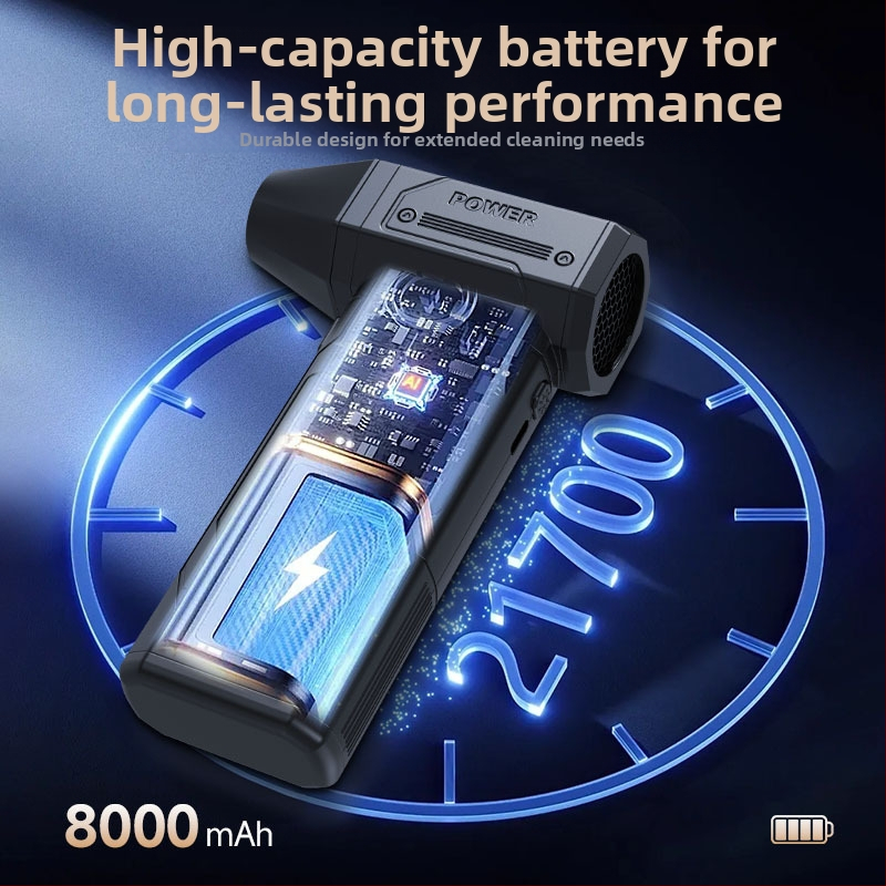 USB nabíjateľný ručný fúkač prachu s výkonným turboventilátorom pre auto a domáce použitie, vonku