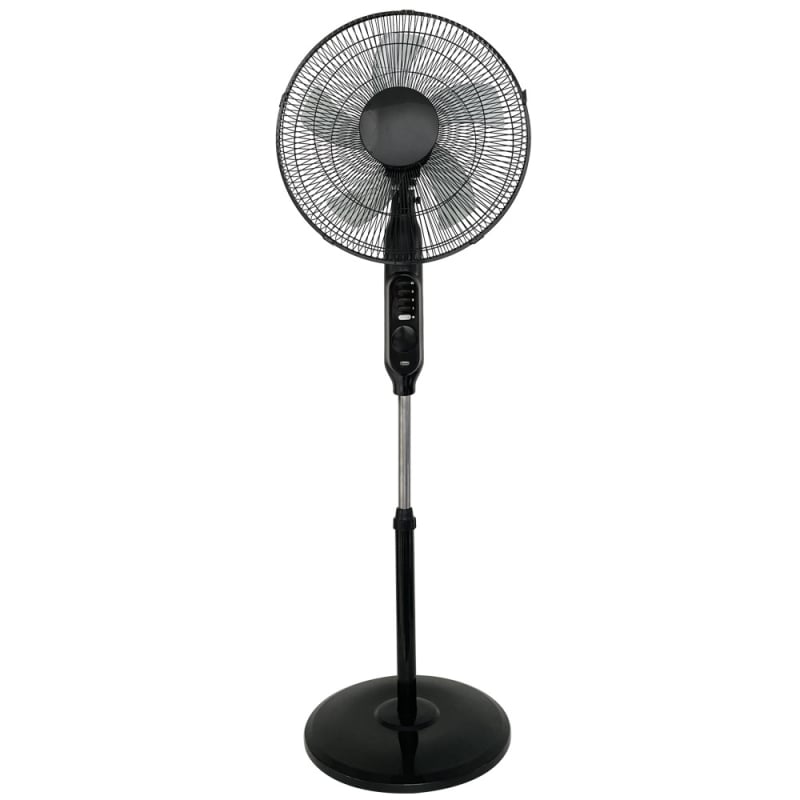 Lazy Elf napelemes, újratölthető álló ventilátor, 16 hüvelyk, nagy teljesítményű, oszcilláló fej