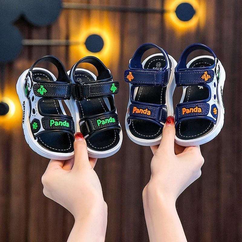2026 nove casual Panda dječje sandale, lake, antislip za plažu, mrežasti gornji dio, boje: crna, zelena, plava i narančasta